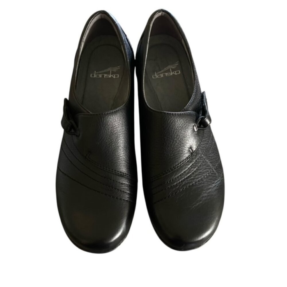 Dansko Franny Black Leather Slip On Shoe - Picture 3 of 8
